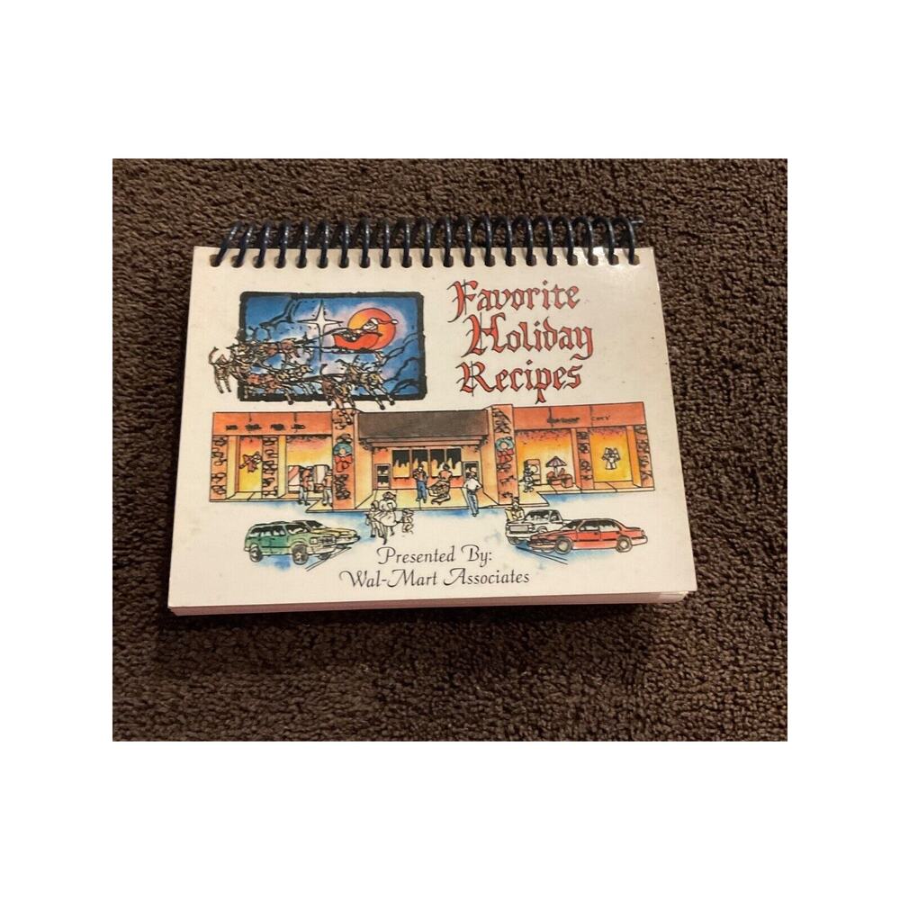Favorite Holiday Recipes Spiral Cookbook Walmart Associate Charity Vintage